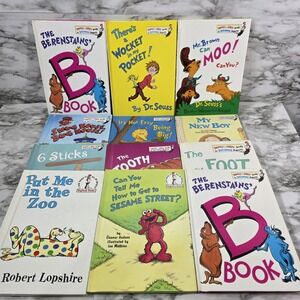 Lot Of 12 Dr. Seuss & Others Beginner Bright and Early Books Cat In The Hat READ